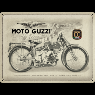 Plechová Ceduľa Moto Guzzi 100 Years Anniversary