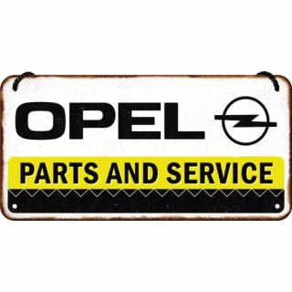 Plechová Ceduľa Opel Parts And Service