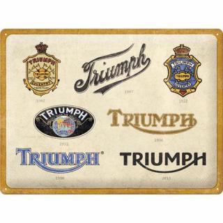 Plechová Ceduľa Triumph Logo Evolution