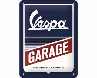 Plechová Ceduľa Vespa Garage