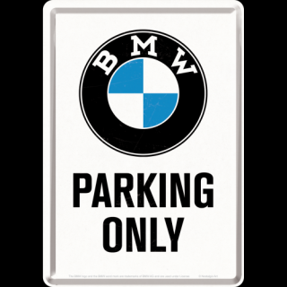 Plechová Pohľadnica BMW Parking Only