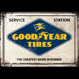 Plechová Pohľadnica Good Year Tires