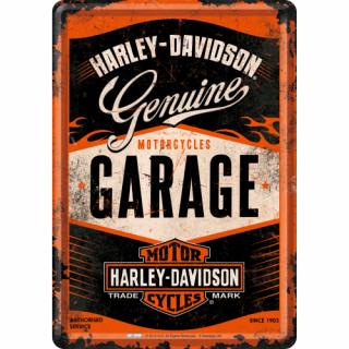 Plechová Pohľadnica Harley-Davidson Garage