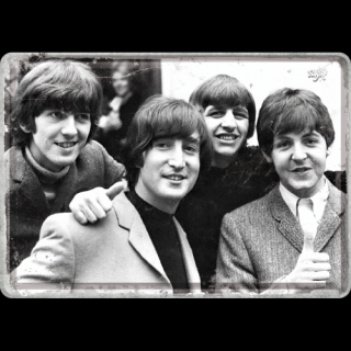 Plechová pohľadnica The Beatles