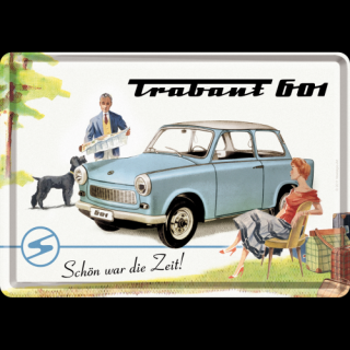 Plechová Pohľadnica Trabant 601