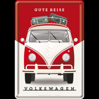 Plechová Pohľadnica Volkswagen (Gute Reise)