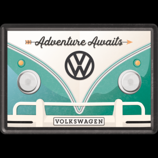 Plechová Pohľadnica VW Bulli (Adventure Awaits)