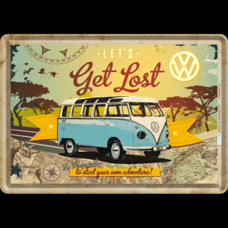 Plechová Pohľadnica VW Let's Get Lost