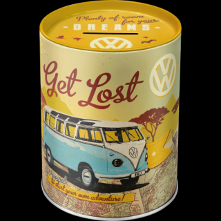 Plechová Pokladnička  - VW Bulli Let's Get Lost