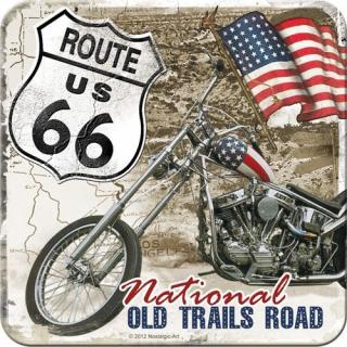 Plechové Podtácky Route 66 - Old Trails Road