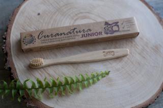 Bambusová detská zubná kefka JUNIOR - Curanatura Balenie: papierová krabička