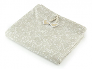Bavlnený naparovací plášť na ženskú bylinnú náparku - Steamy Motív látky: Béžový kvet