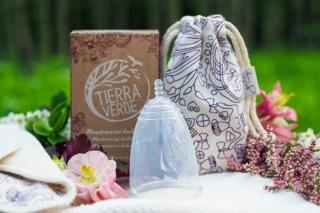 Menštruačný kalíšok Gaia Cup + slipová vložka Gaia Pads - Tierra Verde Veľkosť: S - pre ženy pred pôrodom
