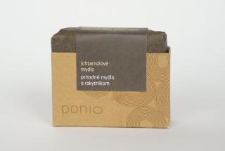 Prírodné Ichtamolové mydlo s rakytníkom - Ponio Balenie: originál papierová krabička Ponio (ideálne ako darček)