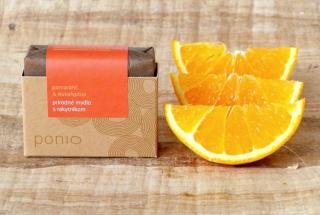 Prírodné mydlo Pomaranč & eukalyptus s rakytníkom - Ponio Balenie: originál papierová krabička Ponio (ideálne ako darček)