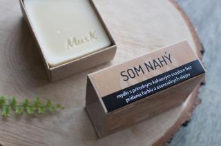 Prírodné mydlo  SOM NAHÝ  pre citlivú pokožku - MusK Balenie: papierová krabička MusK