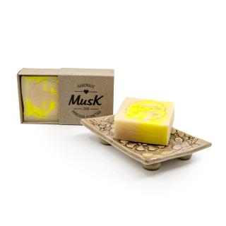Prírodné  VESELÉ MYDIELKO  - Ovečka žltá - MusK Balenie: papierová krabička MusK