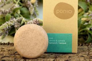 Šampúch Mint obnova & ochrana - žihľavový tuhý šampón - Ponio Balenie: 60 g v originál Ponio krabičke