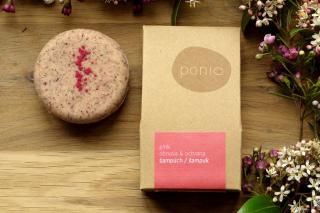 Šampúch Pink obnova & ochrana - tuhý šampón s kondicionérom - Ponio Balenie: 60 g v originál Ponio krabičke