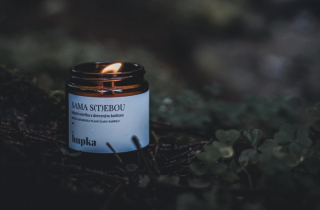 Sójová sviečka  SAMA S(T)EBOU  - Herbs by Hupka