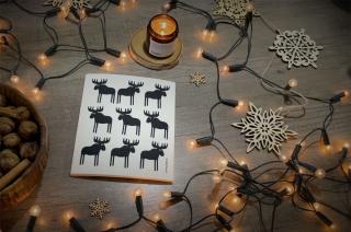 Vianočná prateľná hubka Soby - JANGNEUS Motív: čierna potlač
