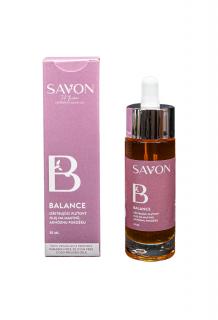Ošetrujúci pleťový olej na mastnú, aknóznu pokožku - SAVON - BALANCE Pleťové olejové séra: 30 ml