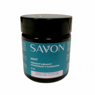 Prírodný dezodorat s kamencom - SAVON - MINT 30 ml