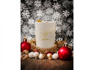Vianočná sójová sviečka - LET IT SNOW - SAVON