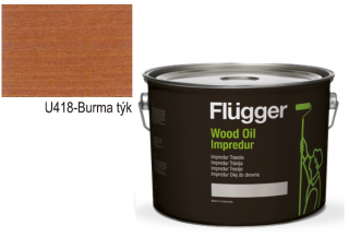 DOPREDAJ - Flügger Wood Tex Wood Oil IMPREDUR 10L U-418 burma týk  + darček v hodnote až 8 EUR
