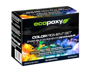 EcoPoxy (Farebné pigmenty do živice) Sada 8x120ml  + darček v hodnote až 8 EUR