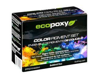 EcoPoxy (Farebné pigmenty do živice) Sada 8x60ml  + darček podľa vlastného výberu