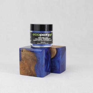 EcoPoxy (Metalické pigmenty do živice) 15g azuro  + darček k objednávke nad 40€