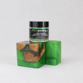 EcoPoxy (Metalické pigmenty do živice) 15g emerald  + darček k objednávke nad 40€