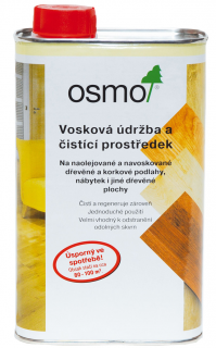 Osmo Vosková údržba a čistiaci prostriedok 1L 3087 transparetná biela  + darček podľa vlastného výberu