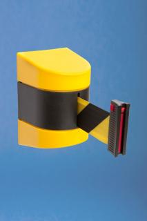Nástenná kazeta s páskou o dĺžke 5m a brzdou Název: žlto-čierny kryt, žlto-čierna páska