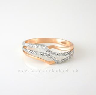Zlatý prsteň s briliantmi 22203610
