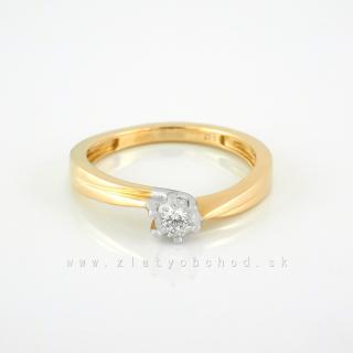 Zlatý prsteň s briliantom 22203540
