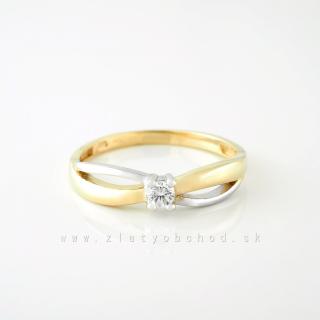 Zlatý prsteň s briliantom 22203637