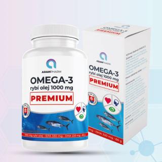 ADAMPHARM Omega-3 rybí olej 1000 mg premium 60 kapsúl
