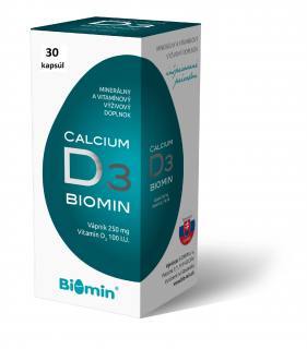 Biomin Calcium s vitamínom D 30 kapsúl
