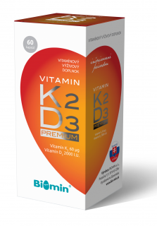Biomin Vitamin K2 + D3 2000.I.U. premium 60 kapsúl