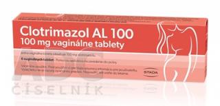 Clotrimazol AL vaginálne tablety 100 mg 6 ks