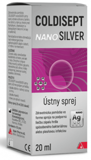 Coldisept nanoSILVER ústny sprej 20 ml