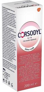 Corsodyl 0,1% ústny výplach 200 ml