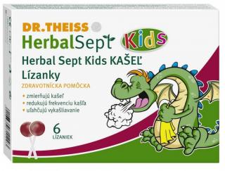 Dr.Theiss HerbalSept kids lízanky Kašeľ 6 ks