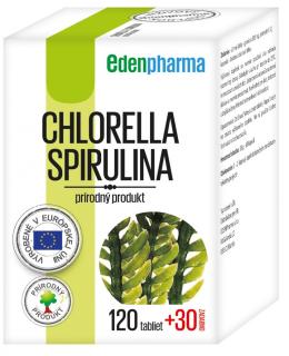 Edenpharma Chlorella + Spirulina 120 + 30 tabliet