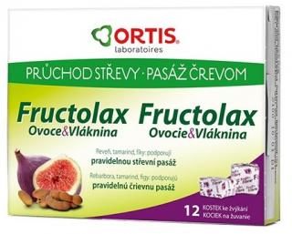 Fructolax Ovocie a vláknina Kocky 12 ks