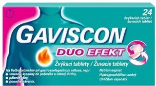 Gaviscon Duo Efekt žuvacie tablety 24 ks