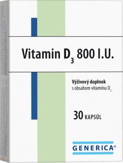 Generica Vitamin D3 800 I.U. 30 kapsúl