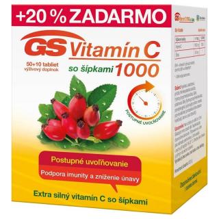 GS Vitamín C 1000 so šípkami 60 tabliet